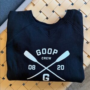 GOOP Crew Black Graphic Sweatshirt - Made in Italy